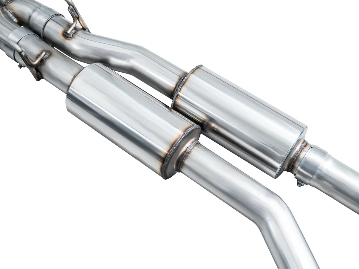 AWE Touring Edition Exhaust for Ford Explorer ST - Chrome Silver Tips product image