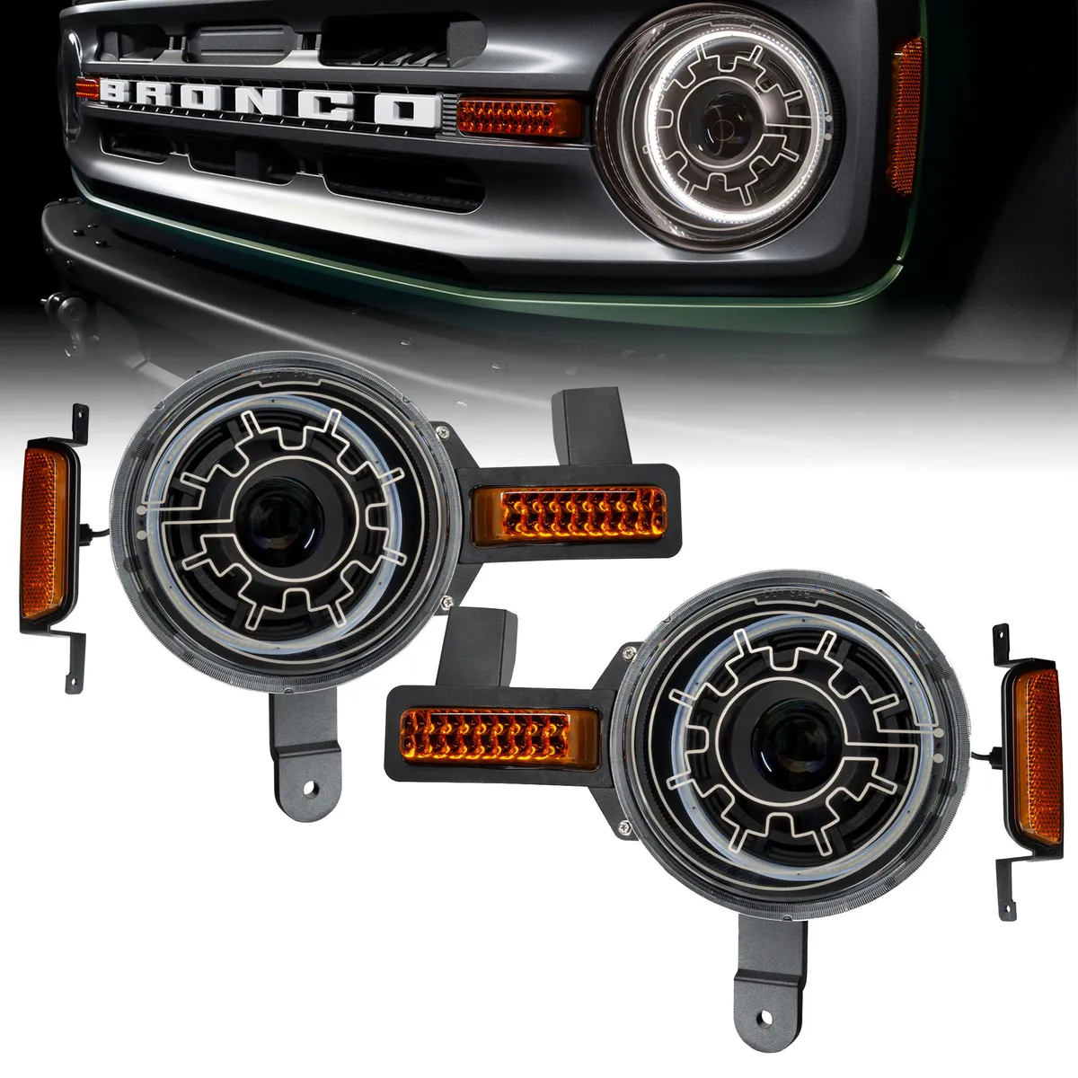 Oracle Bi-LED Projector Headlights for 2021 Ford Bronco - Heated Lens - 6000K / White LED - 5886-111 product image