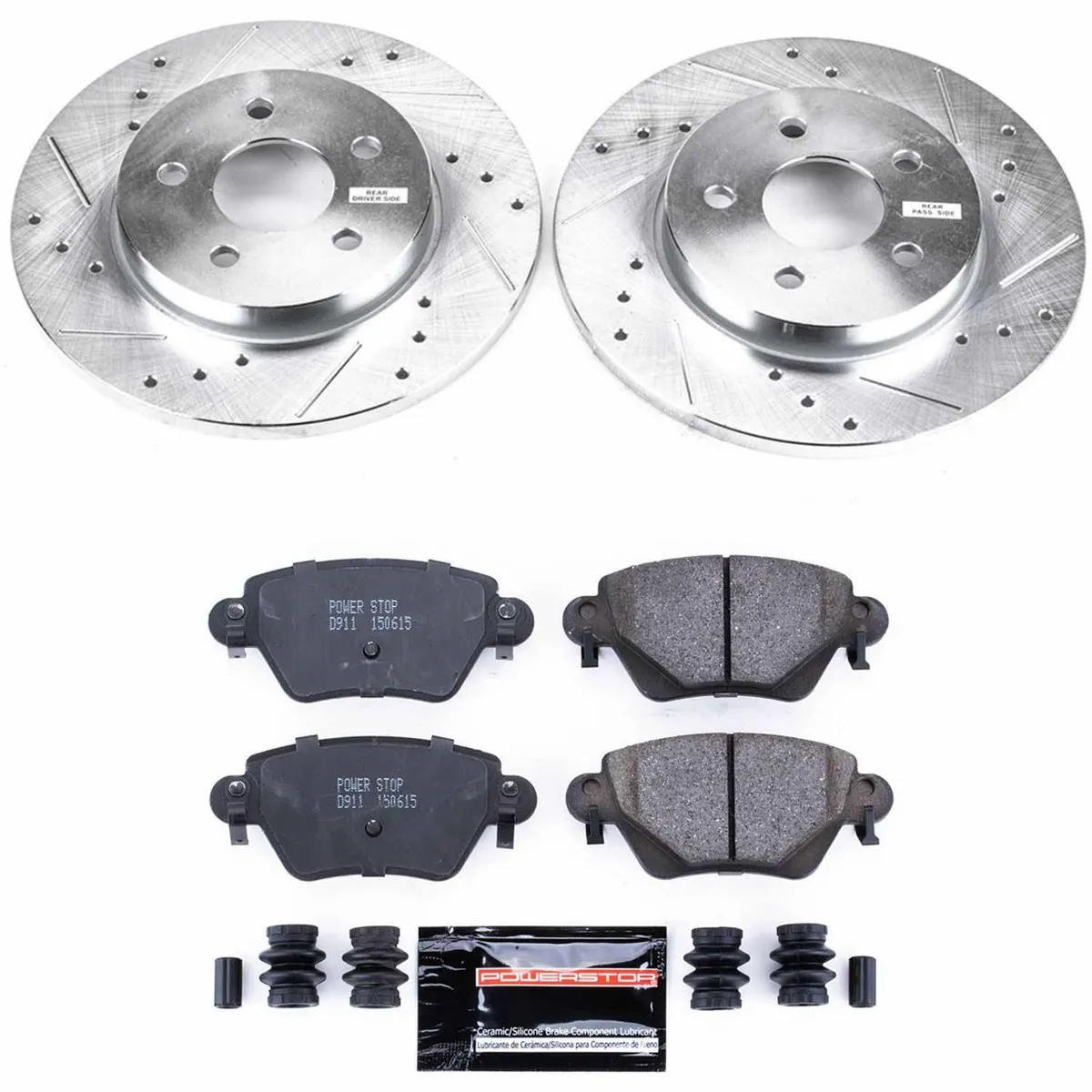 Z23 Evolution Sport Upgrade Kit: Drilled/Slotted Rotors; Carbon-Fiber Ceramic Pads W/Hardware product image