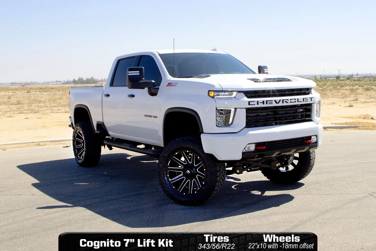 7 Inch Performance Lift Kit with Fox PSRR 2.0 Shocks For 20-21 Silverado Sierra 2500 3500 2WD 4WD Cognito Motorsports Truck product image