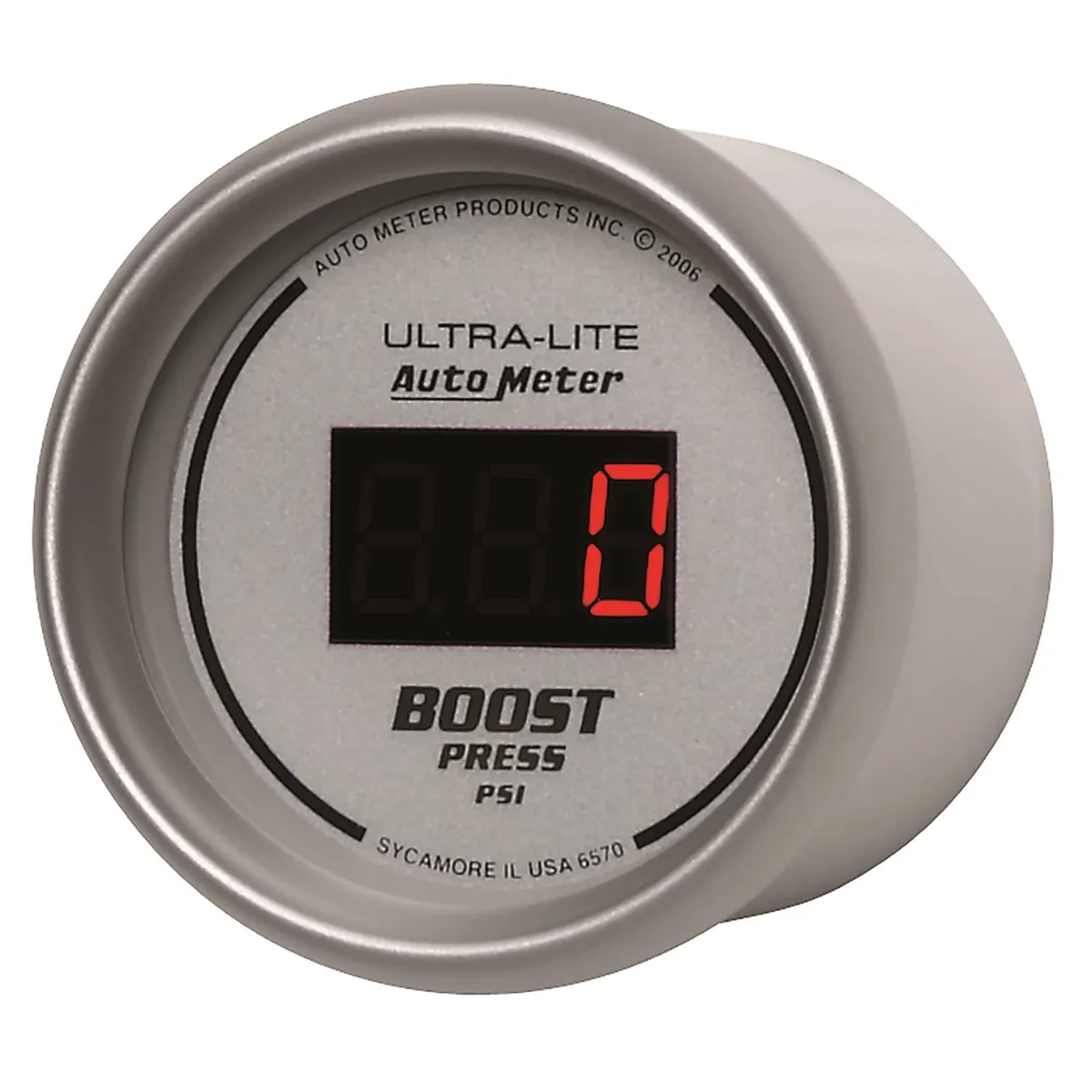 Gauge, Boost, 2 1/16", 60psi, Digital, Silver Dial w/ Red LED product image