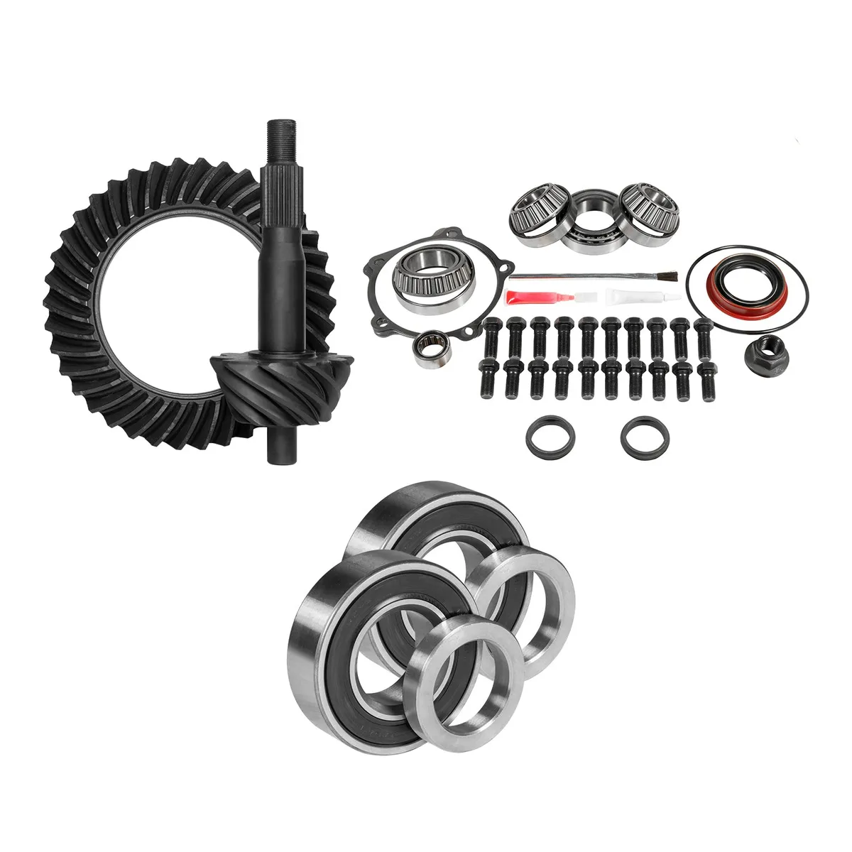 Muscle Car Re-Gear Kit For Ford 8 Differential 25 Spline 3.00 Ratio 8.0 Inch Ford 3.00 Rear R&P Gear/ Install Kit Package Fits Std Open Carrier W/ 1.625 Inch Bearing Journal Yukon Gear product image