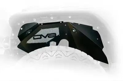 DV8 Offroad DV8 Offroad Front Aluminum Inner Fender Black w/ Rock Lights - JK