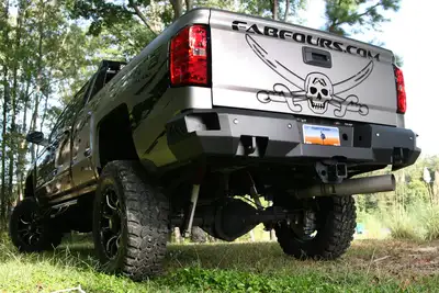 Fab Fours 1519 Silverado/Sierra 2500/3500 HD Premium Sensor Rear Bumper Matte Black