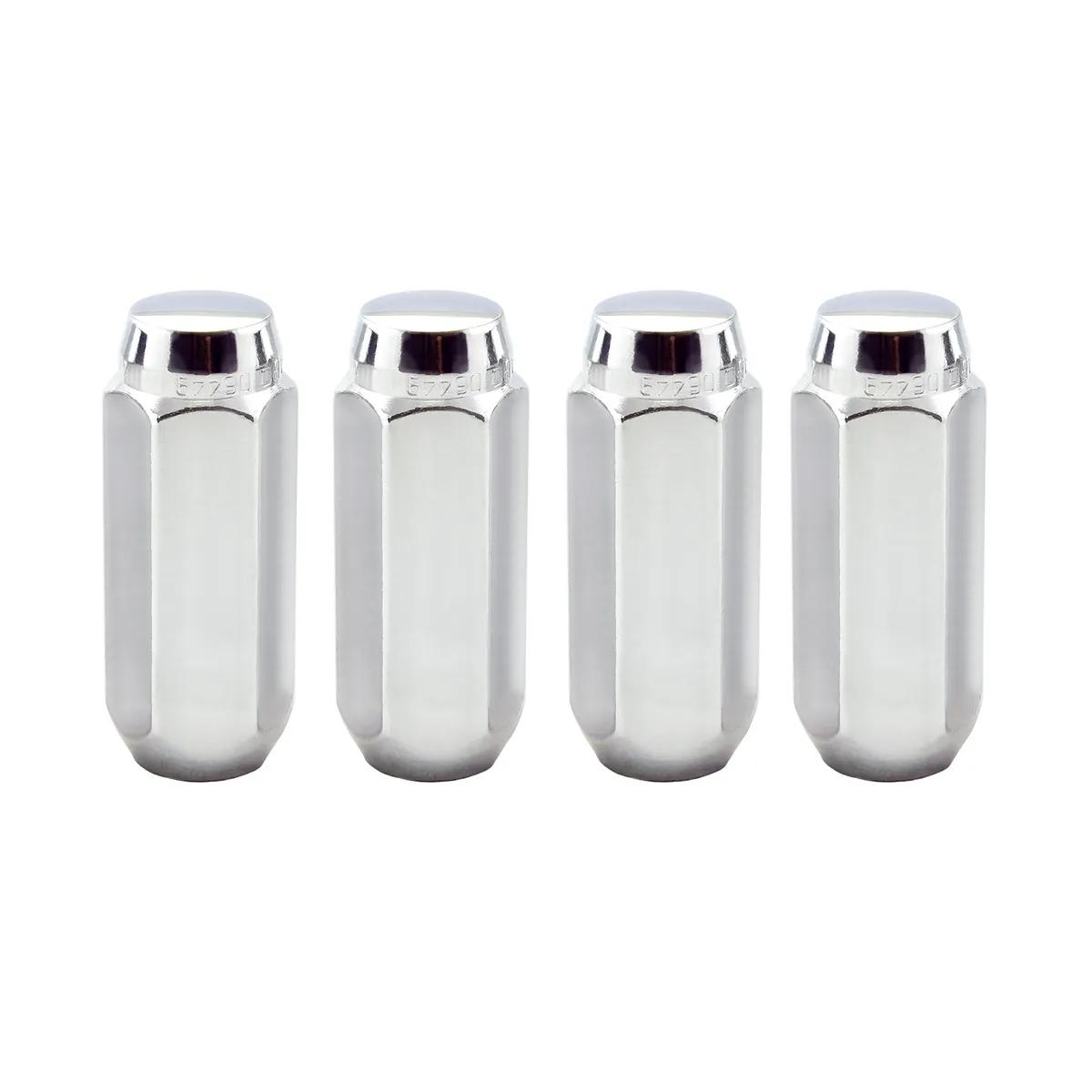 Hex Lug Nut M14x2.0 Duplex Cone Seat 13/16 Hex 2.25 in Oal Chrome (4 Pk) product image