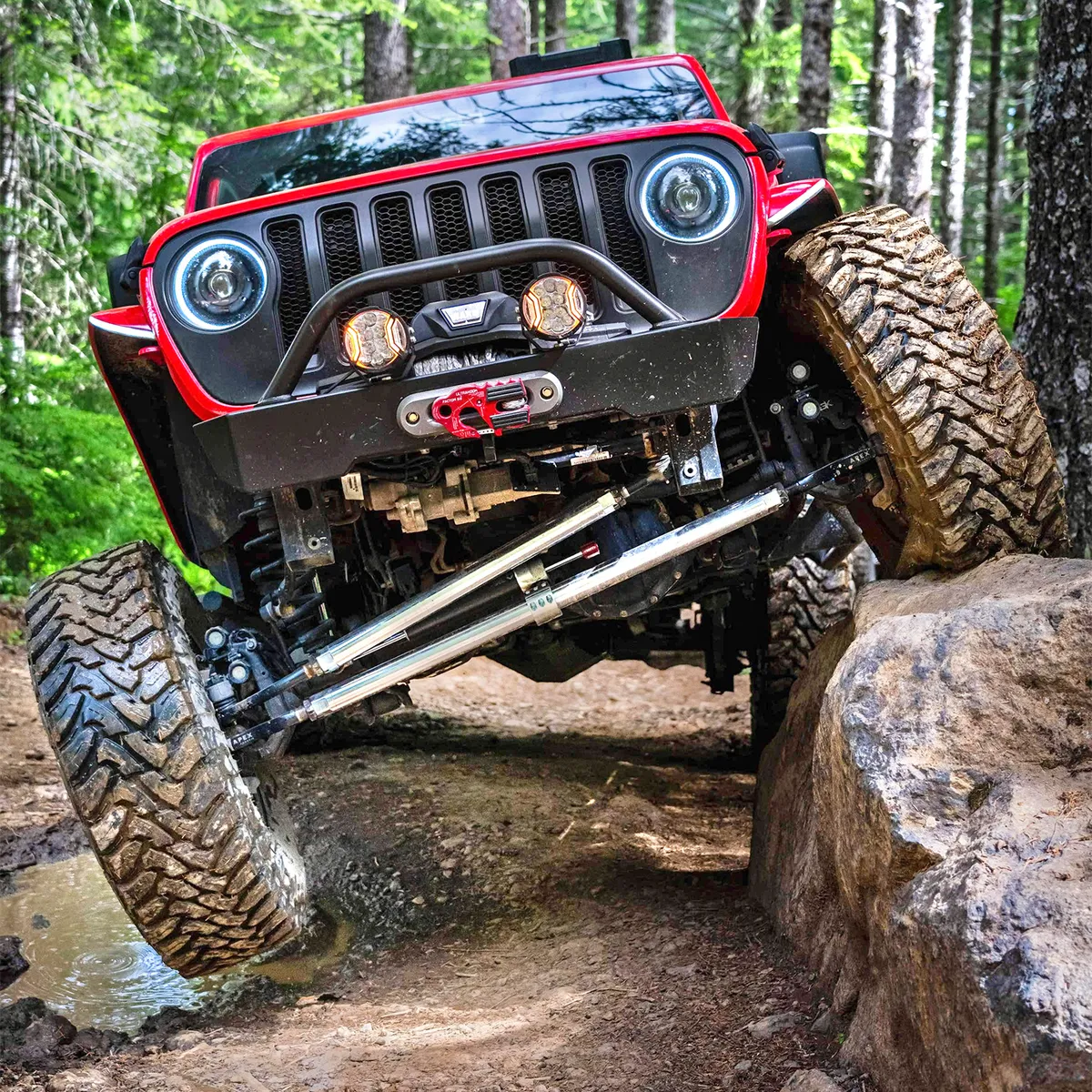 18c Wrangler/20c Gladiator Krawler Lite Front Bumper With Hoop Raw product image