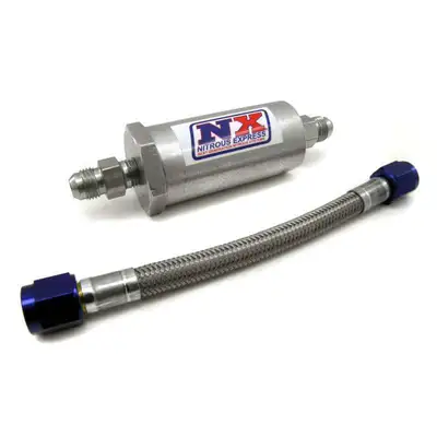 Nitrous Express Nitrous Express - 4an Pure-Flo N20 Filter & 7 Stainless Hose (Lifetime Cleanable) - 15607