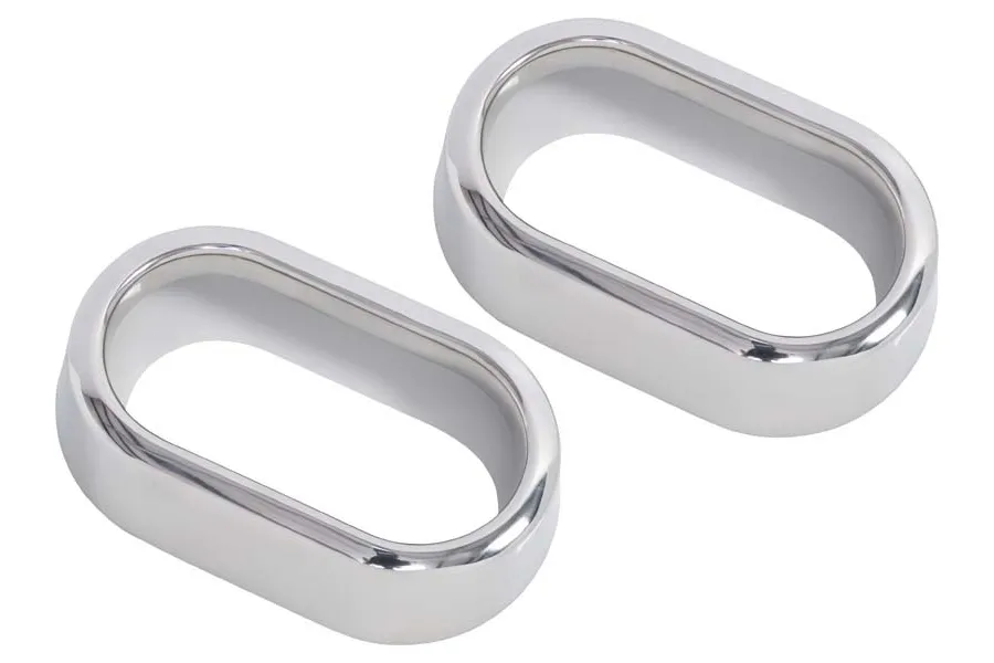 Jeep JK Interior Door Handle Bezels Pair 07-10 Wrangler JK Polished Silver Kentrol product image