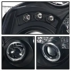 Spyder Auto Spyder Signature Jeep Grand Cherokee 05-07 Projector Headlights - LED Halo - LED Replaceable LEDs - Black Smoke - High H1 Included - Low 9006 Not Included