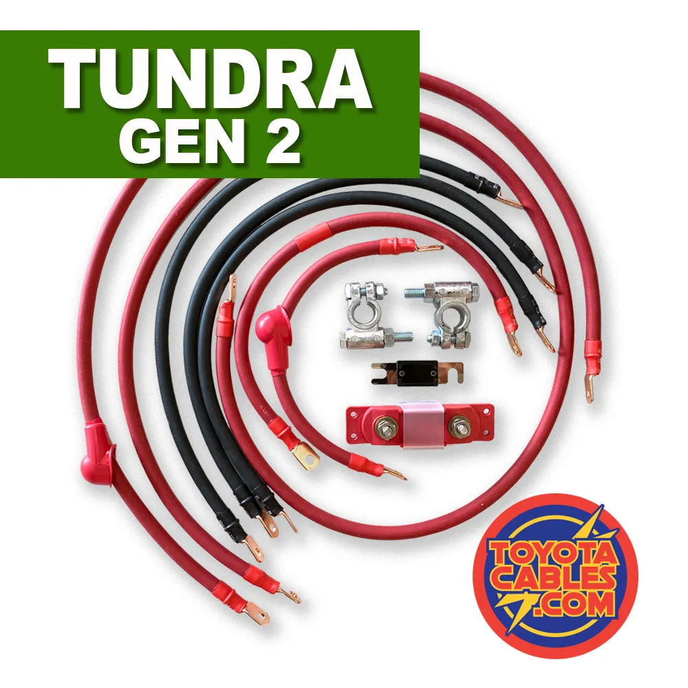 2007-2018 Toyota Tundra Battery Cable Kit Gen 2 5.7 Liter 2 Gauge Battery Cable Big7Kits product image