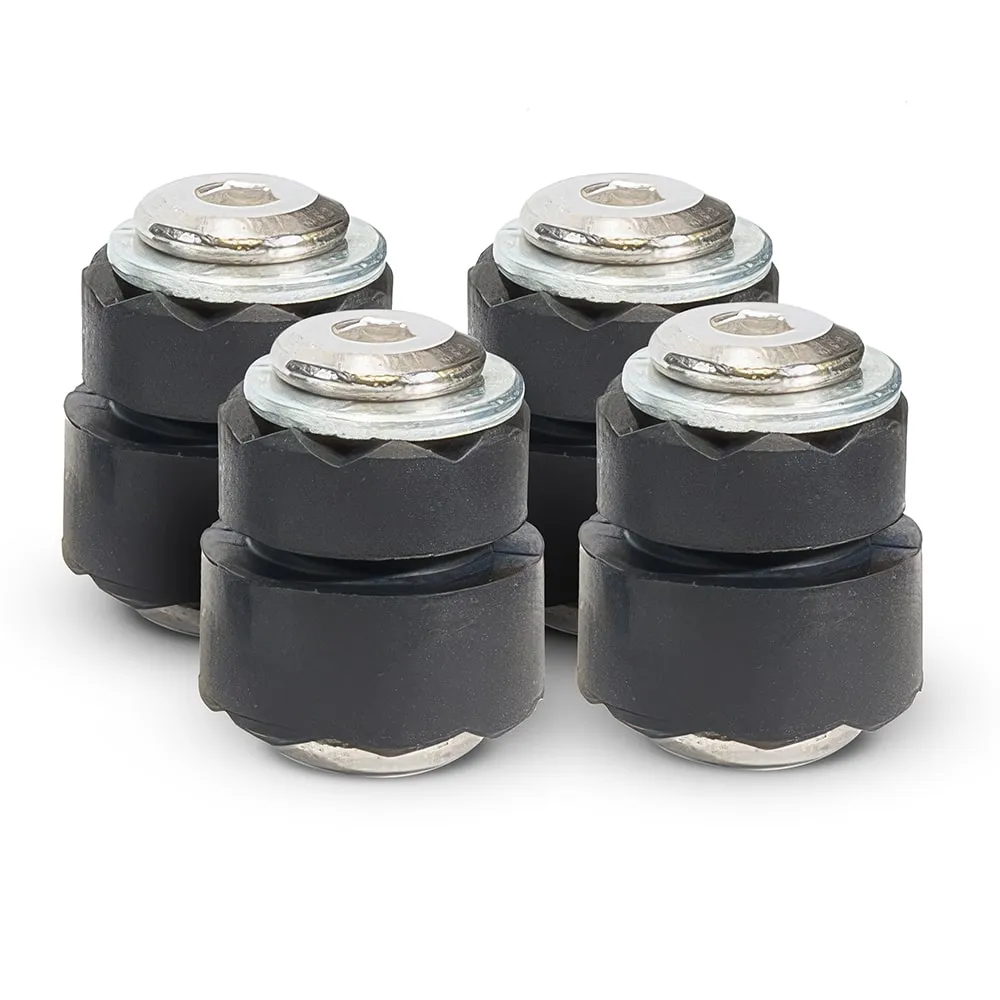 90, 100, 200, 300, 400, 450 Series Rubber Vibration isolators with Improved Mounts, Stealth Black, Set of 4 product image