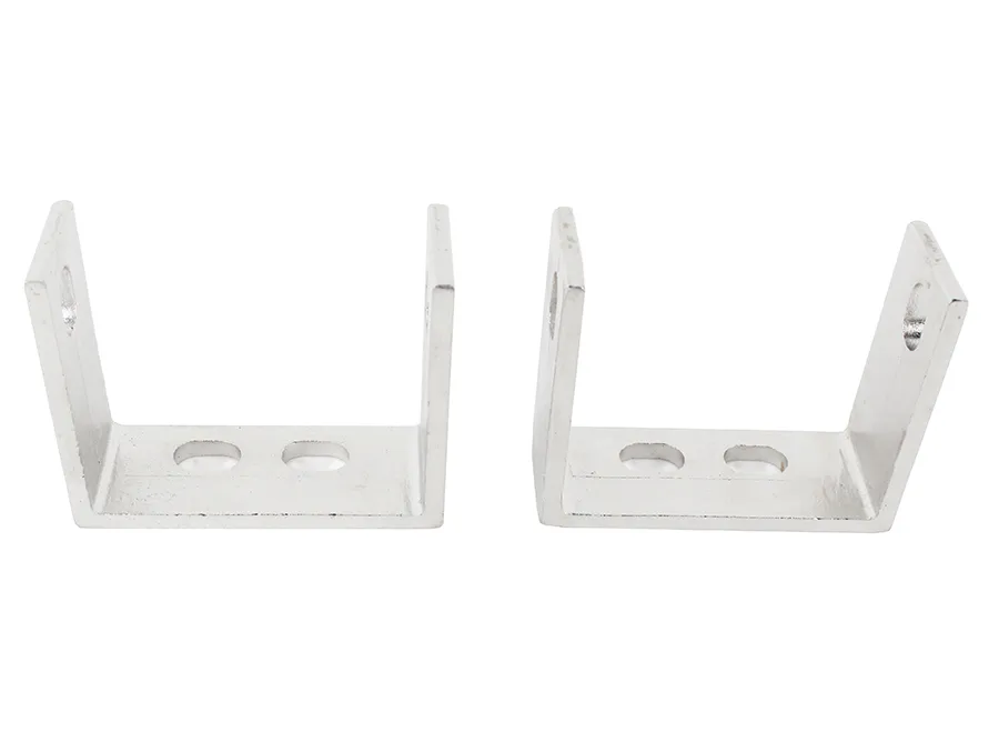 Kentrol Jeep YJ Rear Bumper Brackets Pair 87-95 Wrangler TJ Polished Silver Kentrol