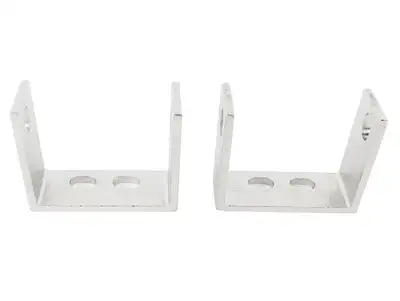 Kentrol Jeep YJ Rear Bumper Brackets Pair 87-95 Wrangler TJ Polished Silver Kentrol