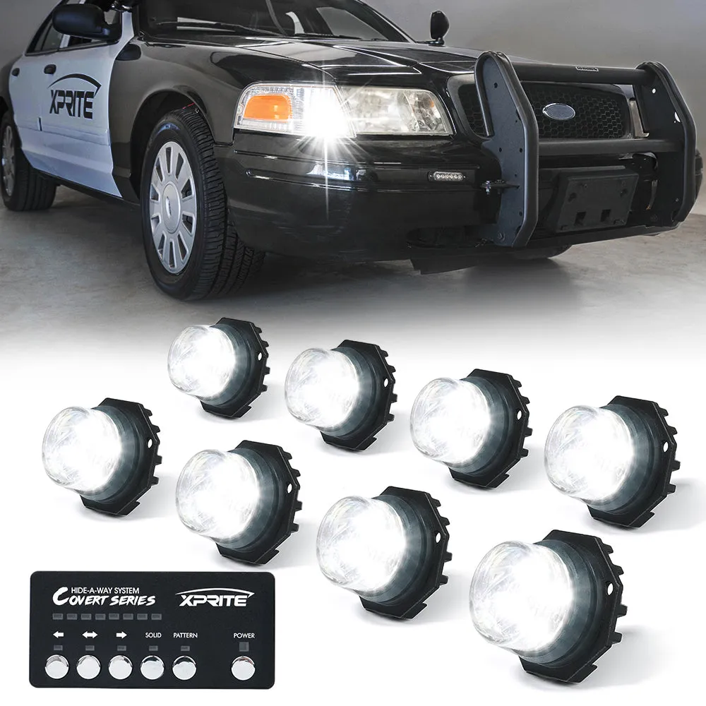 Xprite LED Hideaway Strobe Lights – Hidden Grille & Headlight Warning Light Kit | Covert Series product image