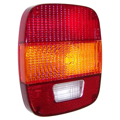 Crown Automotive Jeep Replacement Tail Light Lens; For Use w/ Jeep 1987-1995 YJ Wrangler; Europe/ 1981-1986 CJ-5/CJ-7/CJ-8 Europe And Australian Design Rules;