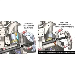 JL/JT & JK Adjustable Front Upper Bump Stops Billet Aluminum Complete w/ Steel Shims Hardware Wrench Height Adjustment Range 189-315 Inch product image