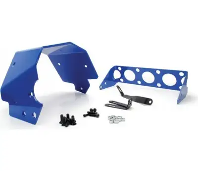 TCI Automotive Blue C6 Aluminum Transmission Shield.