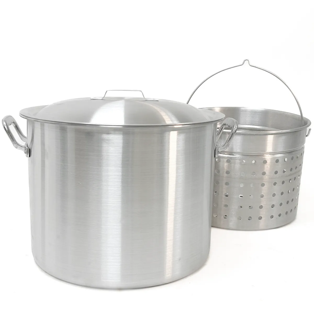 80qt Bayou Boiler Domed Lid Reinforced Basket With Helper Handle product image