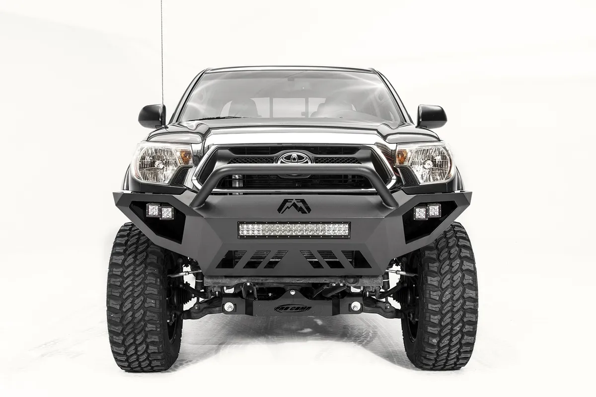 Vengeance Front Bumper; 2 Stage Black Powder Coated; w/Pre-Runner Grill Guard; product image