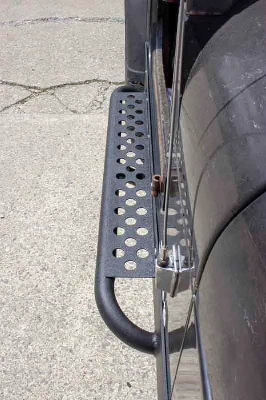 Black textured powder coat, 3/16 in. steel, 2in. Diameter, .120 wall tubing, Stainless steel hardware product image