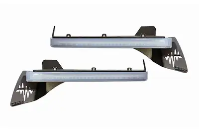 Quake LED Quake LED - Qte1043 - Jeep Wrangler JL Gladiator JT 9.5 x 0.75 Inch Slim Chop Kit DRL With Sequential Switchback Turn Signal And Side Marker Light