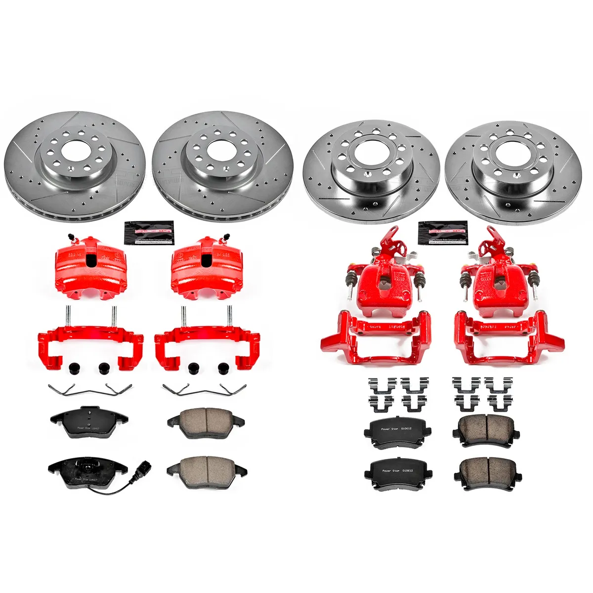 Z23 Evolution Sport Upgrade Kit: Drilled/Slotted Rotors; Carbon-Fiber Ceramic Pads; Powder Coated Calipers product image