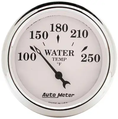 AutoMeter 2-1/16 In. Water Temperature, 100-250 Fahrenheit, Old-Tyme White