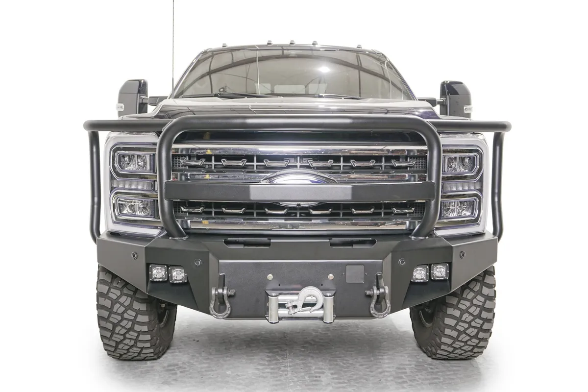 Fab Fours 23c F250/F350 Super Duty Premium Front Winch Bumper w/ Full Grill Guard