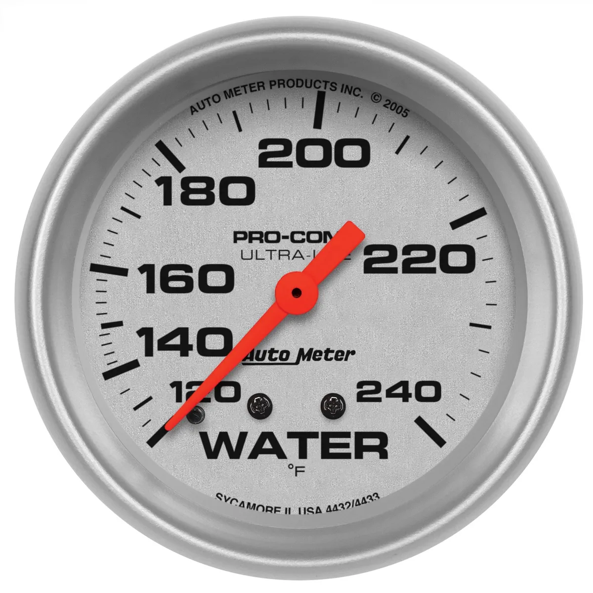 Gauge, Water Temp, 2 5/8", 120-240?F, Mechanical, Ultra-Lite product image