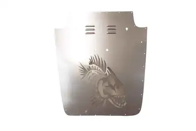 Fishbone Offroad 200306 Wrangler Fishbone TJ Hood Louver (0306) Raw Unpainted Raw Aluminum