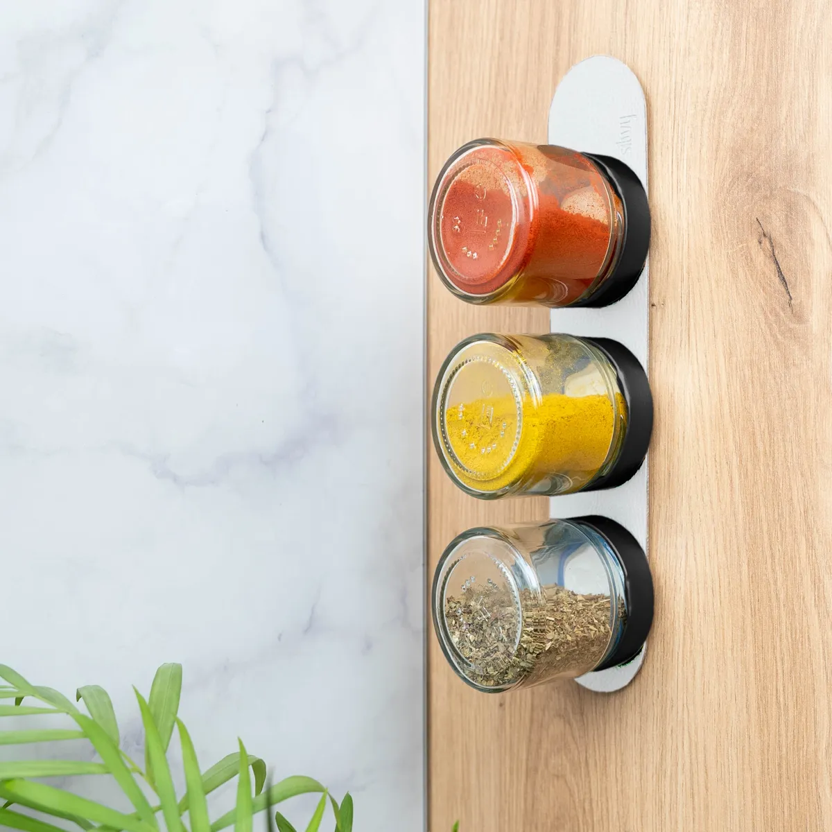 Magnetic delicatessen jars WHITE &amp; CLASSY 125 ml product image