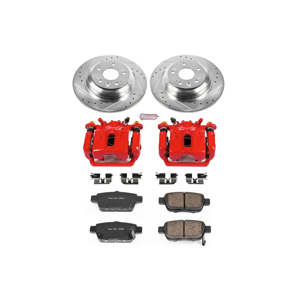 Z23 Evolution Sport Upgrade Kit: Drilled/Slotted Rotors; Carbon-Fiber Ceramic Pads; Powder Coated Calipers product image