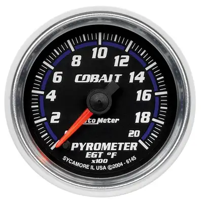 AutoMeter Gauge, Pyrometer (EGT), 2 1/16", 2000?F, Digital Stepper Motor, Cobalt