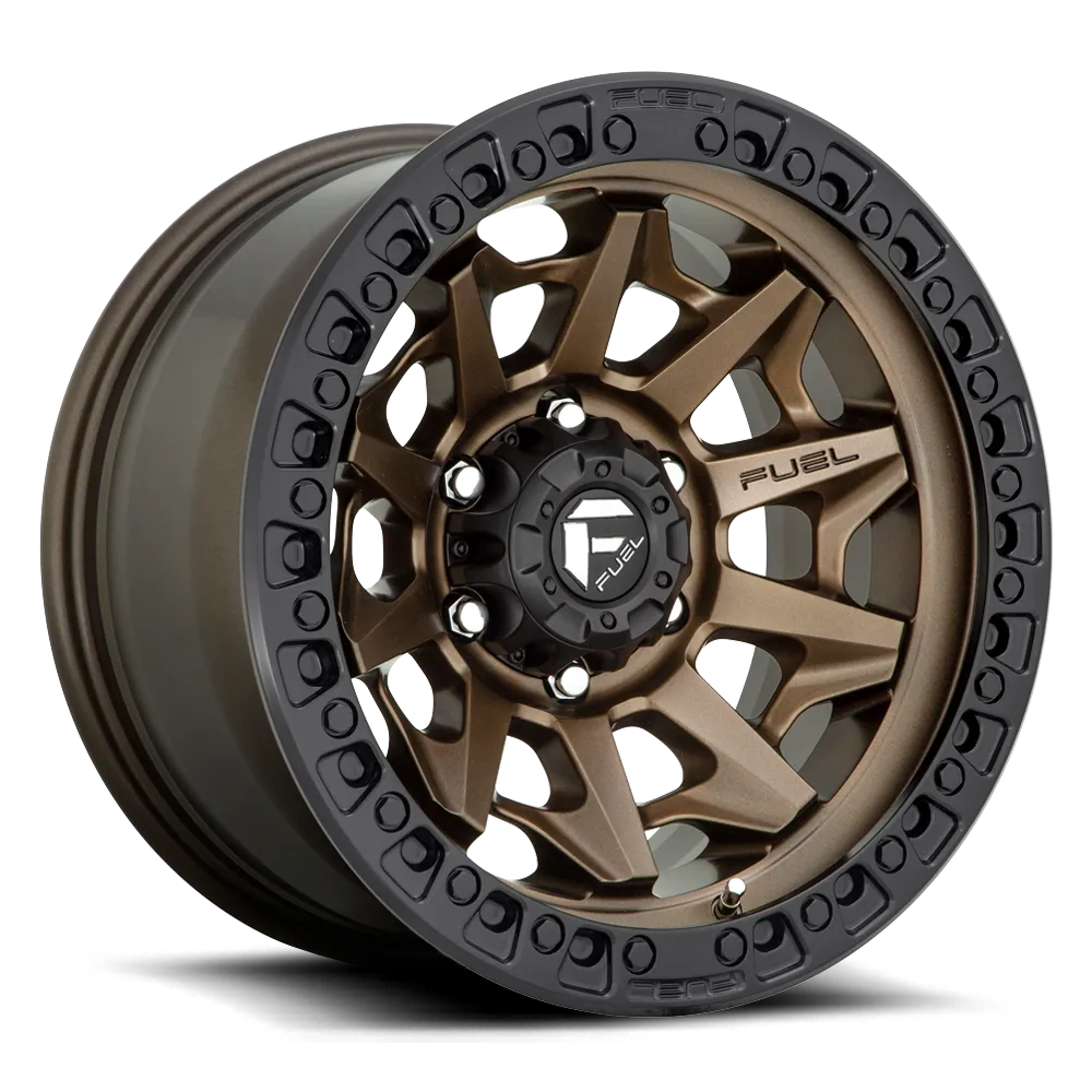 Aluminum Wheels 17X9 Covert D696 6 On 139.7 Matte Bronze Black Bead Ring 106.1 Bore 1 Offset Multi Spoke Fuel Off Road Wheels product image