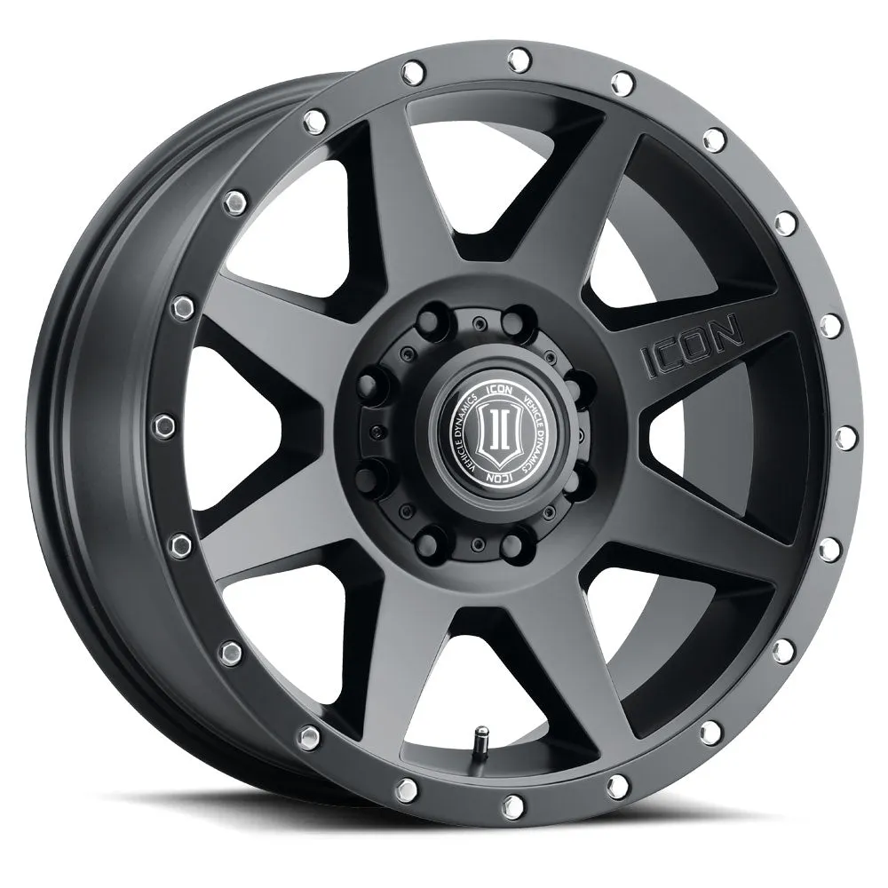 ICON Alloys Rebound, Satin Black, 20 x 9 / 8 x 6.5, 12mm Offset, 5.5" BS product image