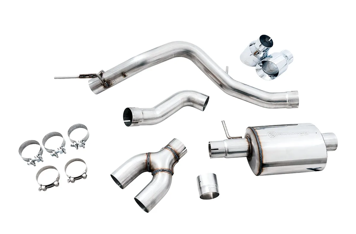 AWE 0FG Exhaust with BashGuard for Ford Ranger - Dual Diamond Black Tips product image