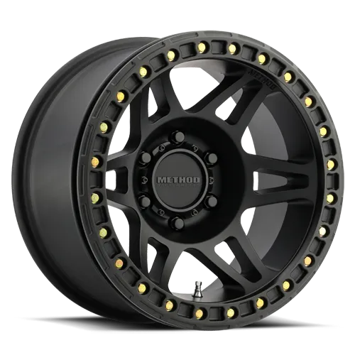 Aluminum Wheels 17x9 Beadlock MR106 Bolt Pattern 5 On 127 Offset -44 Lip Size 0 Matte Black MB Method product image