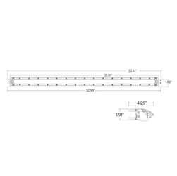 SR-Series 30 Inch Dual Function SAE Auxilary High Beam Driving Lights with Amber Backlight RIGID Industries product image