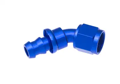 Redhorse Performance 08 45 Degree An/Jic Hose End Push Lock Blue