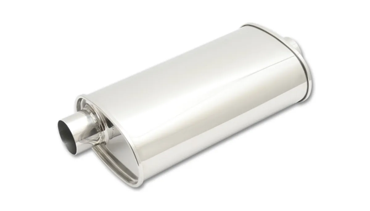 STREETPOWER Oval Muffler; Oval; 3.5 in. Inlet ID; 5 in. H; 9 in. W; 15 in. Body L; 20 in. Overall L; 3.5 in. OD; Center/Offset Location; product image