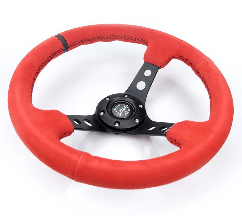 Steering Wheel 350mm 3in Dish Black Suede product image