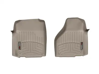 Weathertech 2012 + Dodge Ram Front FloorLiner Fits Regular and Quad Cab with two retention hooks on the driverfts and passengerfts side Tan