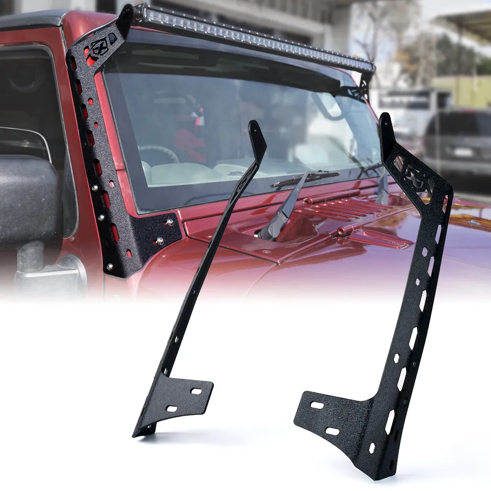 Xprite 50" Jeep Wrangler JK Light Bar Mounting Brackets | Mamba Series