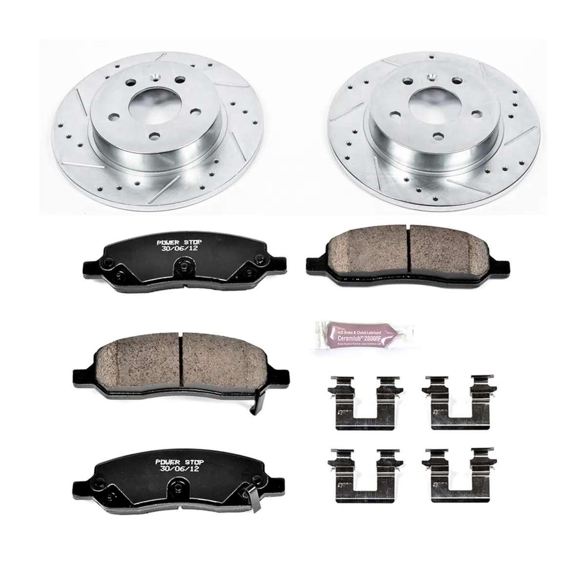 Z23 Evolution Sport Upgrade Kit: Drilled/Slotted Rotors; Carbon-Fiber Ceramic Pads W/Hardware product image