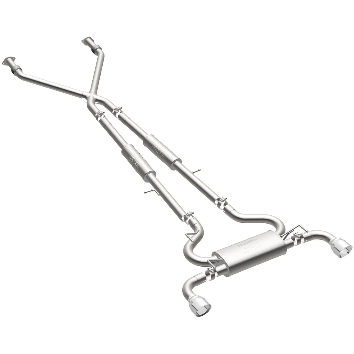Infiniti 08 G37 3.7L V6 Dual-Exit Stainless Steel Cat-Back System Featuring 2.5 In. Tubing With 2.25 In. Frontpipes Tru-X And Dual 4 In. Double-Wall Polished Stainless Tips product image