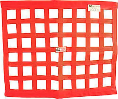 RJS Ribbon Window Net 24x24 Red SFI