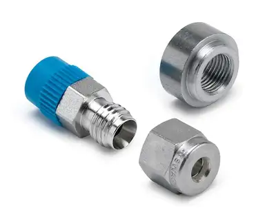 AutoMeter Autometer 5255 Fitting, Thermocouple Compress, 3/16, 1/8 Nptf Male, Stainless, Incl Weld Boss