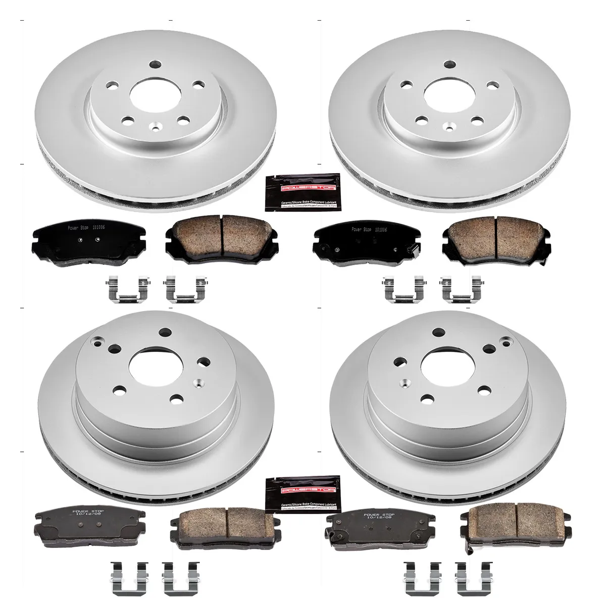Z17 Geomet Coated Rotor Kit: Genuine Geomet Fully Coated Rotors; Ceramic Pads W/Hardware product image