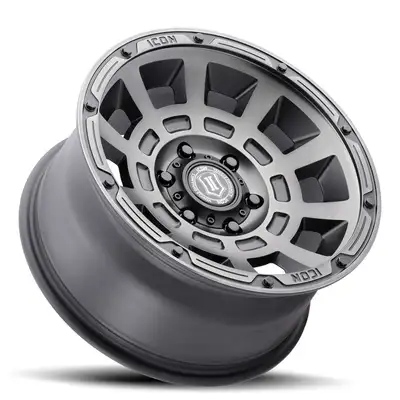 ICON Vehicle Dynamics ICON Alloys Thrust, Smoked Satin Black, 17 x 8.5 / 6 x 135, 6mm Offset, 5" BS