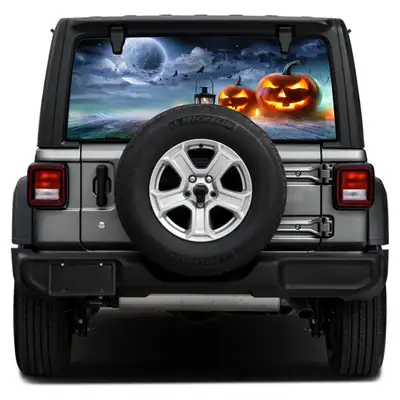 Under The Sun Inserts Moon Rising Flag Print Rear Window Decal